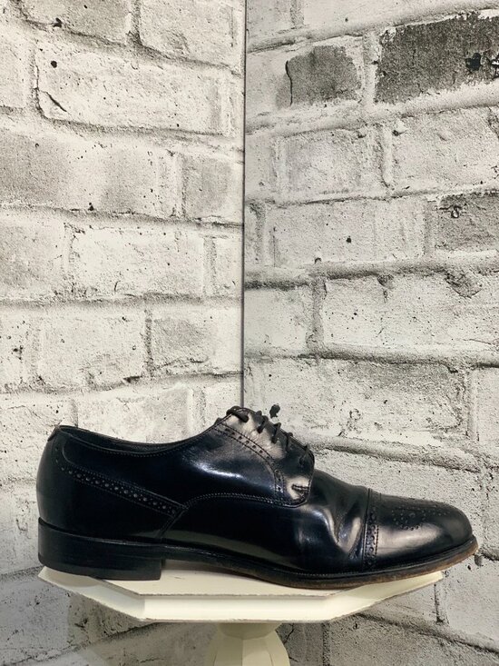 Florsheim Oxford Mens 8.5 D Black Leather Lace Up Brogue Cap Toe Dress Shoes main image 8
